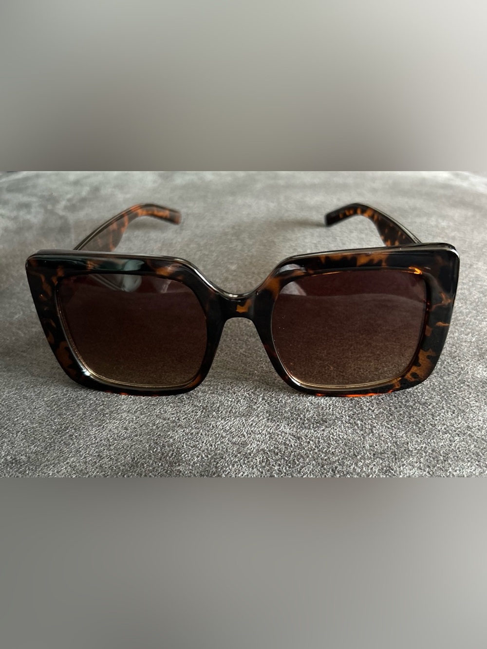 Rachel Zoe Tortoiseshell Square Sunglasses with Brown Lenses